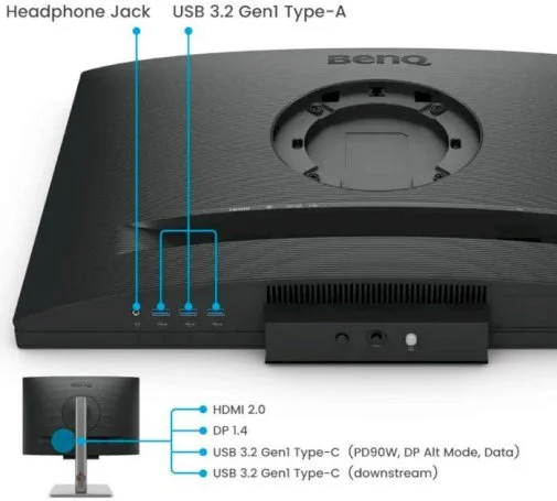 Фото: Монітор BenQ RD280U Grey (9H.LM1LJ.TBE) - 28.2" IPS / 3840x2560 / 60 Гц / Pivot / HAS № 21 | KTC