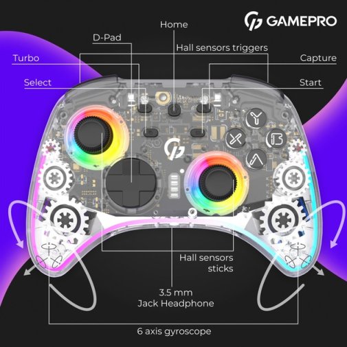 Геймпад GamePro GPX13T Transparent