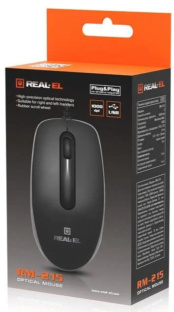 Фото: Миша Real-EL RM-215 Black (EL123200037) № 20 | KTC