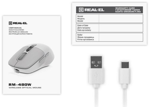 Миша Real-EL RM-480W White (EL123200050)