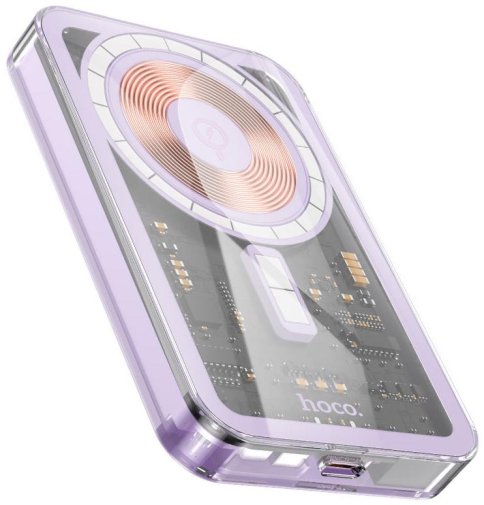 Батарея універсальна Hoco Q14 Ice Crystal 5000mAh 20W Purple (6931474796707)