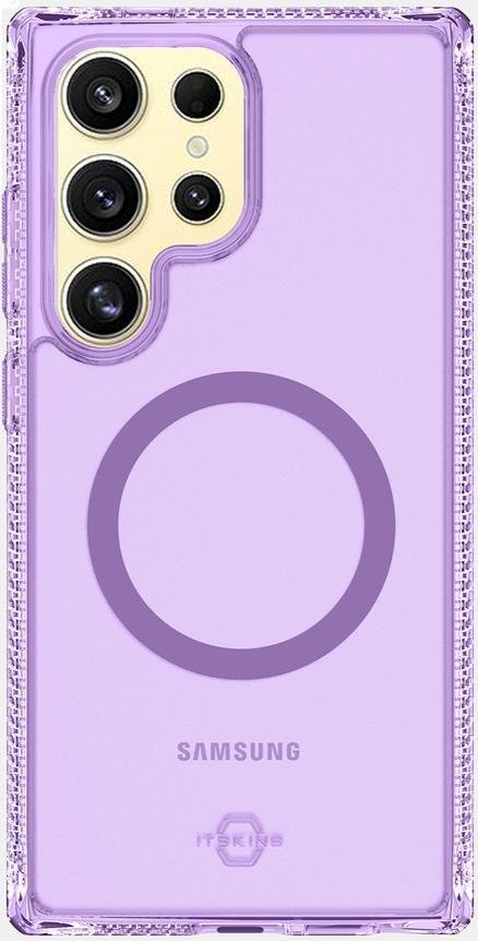 iTSkins for Samsung S25 Ultra - HYBRID R VAPOR with MagSafe Light Purple
