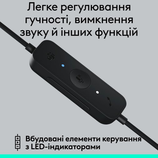 Гарнітура Logitech H570e Mono USB-A Teams version Black (981-001426)