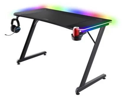 Фото: Стіл для геймерів Trust GXT 710 Luminus Pro RGB Black (25419) № 9 | KTC