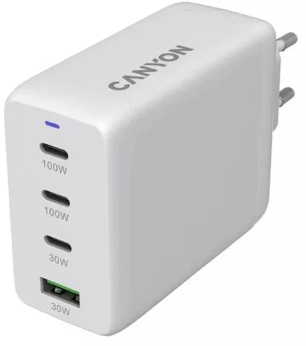 Фото: Зарядний пристрій Canyon OnCharge 100ACC QC PD GaN 100W White (CNS-CUW100ACC) № 13 | KTC