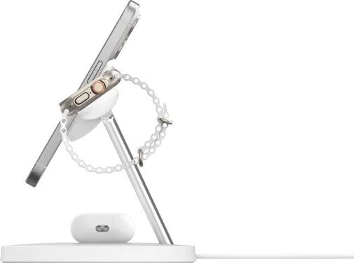 Фото: Бездротова зарядна станція Belkin BoostCharge Pro 3in1 Qi2 15W White (WIZ032KQWH) № 9 | KTC