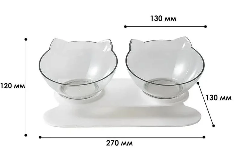 Фото: Годівниця Lapka Double cat food bowl (WF060) № 18 | KTC