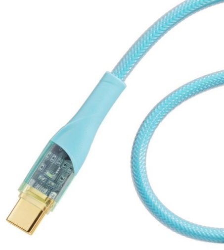 Кабель Essager Interstellar Transparent Design 100W Type-C / Type-C 1m Blue (EXCTT1-XJ03-P)