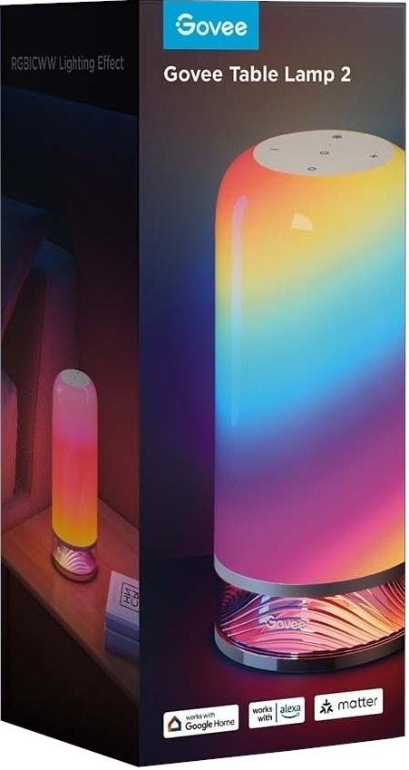 Нічник Govee H6022 Table Lamp 2 RGBICWW Wi-Fi/BT White (H60223D1)