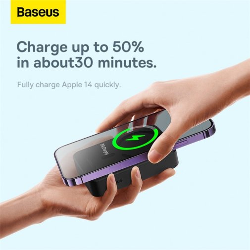 Батарея універсальна Baseus Magnetic Mini Wireless Fast Charge 20000mAh 20W Black (PPCX150001)