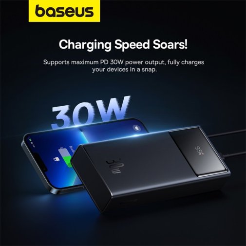 Батарея універсальна Baseus Star Lord Digital Display 30000mAh 22.5 Black (P10022905113-00)