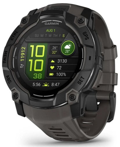 Смарт годинник Garmin Instinct 3 - 50 mm AMOLED Black with Charcoal Band (010-03020-00)