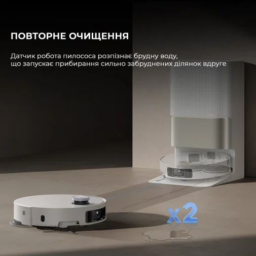 Фото: Робот-пилосос Dreame Bot X50 Ultra Complete White (RLX85CE-4-WH) № 43 | KTC