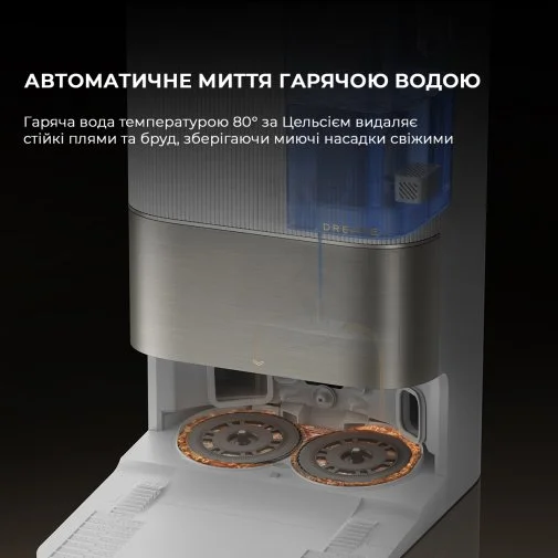 Фото: Робот-пилосос Dreame Bot X50 Ultra Complete White (RLX85CE-4-WH) № 40 | KTC