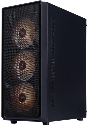 Корпус 1stPlayer FD3-M-BK-4F7 Black with window