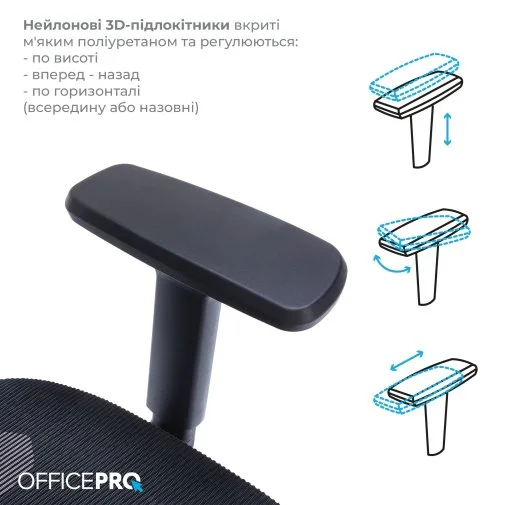 Фото: Крісло OfficePro Elegant OC660 Black (OC660-B-B-B) № 27 | KTC