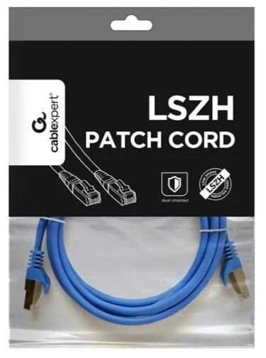 Фото: Патч-корд Cablexpert SFTP RJ45 Cat.6a 2m Blue (PP6A-LSZHCU-B-2M) № 4 | KTC