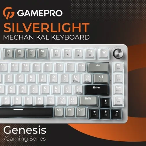 Фото: Клавіатура GamePro Genesis Silverlight MK126 YH Switches Grey № 21 | KTC