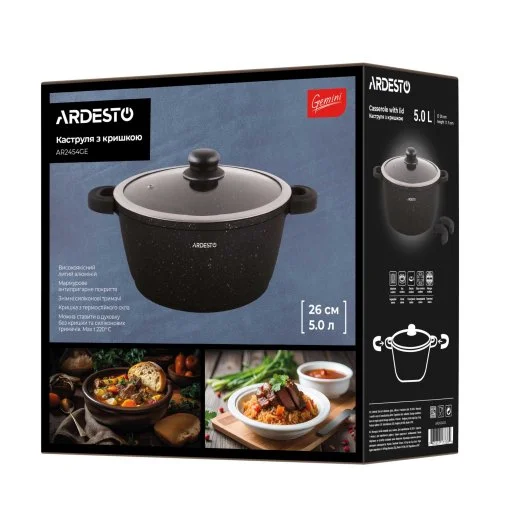Фото: Каструля Ardesto Gemini Anzio 5L Black (AR2454GE) № 24 | KTC