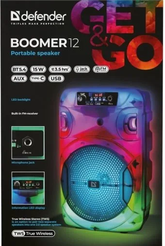 Фото: Акустика для вечірок Defender Boomer 12 Black (65412) № 32 | KTC