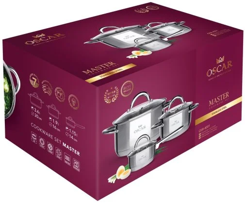 Фото: Набір змішаний Oscar MASTER 3.6L/ 1.9L/ 1.15L 6pcs (OSR-4001/n) № 21 | KTC