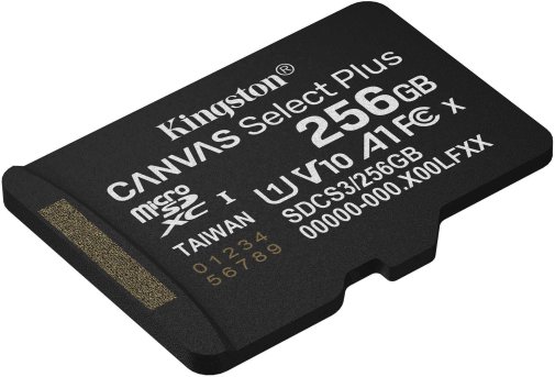 FLASH пам'ять Kingston Canvas Select Plus Gen3 UHS-I U1 V10 A1 Micro SDXC 256GB (SDCS3/256GBSP)