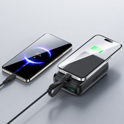 Батарея універсальна Acefast M14 20000mAh 22.5W Black with Cable Type-C (6974316283966)