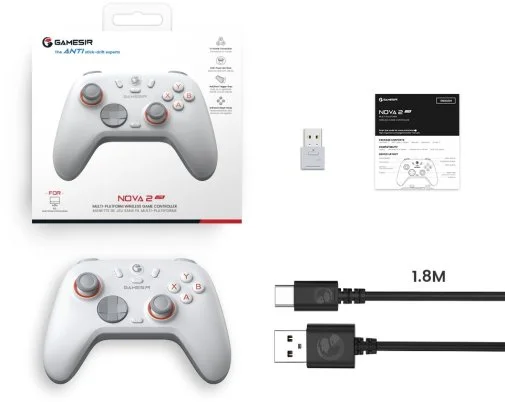 Фото: Геймпад Gamesir Nova 2 Lite PC/Switch/Android/IOS BT/Wireless Luminous White (NOVA 2 LITE_White) № 11 | KTC