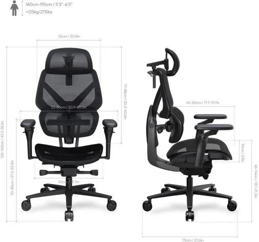 Фото: Крісло TX3 Flex Pro Mesh Black (TEGC-3076101.12) № 27 | KTC