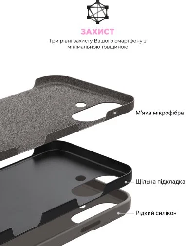 Фото: Чохол ArmorStandart for Apple iPhone 16 - ICON2 Case Stone Grey (ARM81296) № 15 | KTC