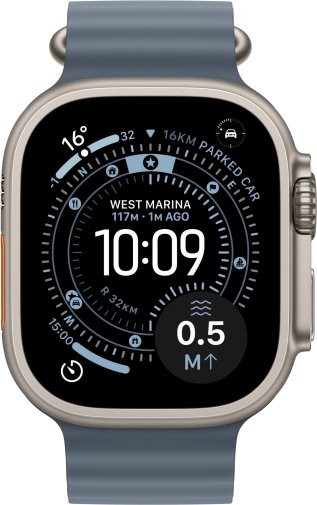 Смарт годинник Apple Watch Ultra 3 - 49mm Natural Titanium Case with Anchor Blue Ocean Band