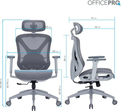 Фото: Крісло OfficePro Atlas OC630-G-DG-DG Gray/Dark Gray № 24 | KTC