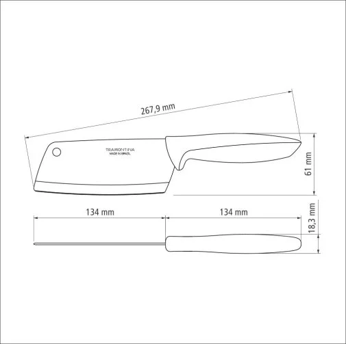 Фото: Набір ножів Tramontina PLENUS 12.7cm 12pcs Light Gray (23430/035) № 7 | KTC