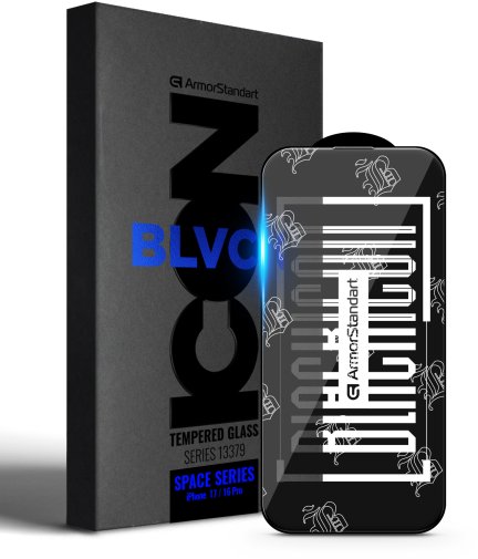 Захисне скло ArmorStandart Space Black Icon для Apple iPhone 17 / 16 Pro (ARM86386)