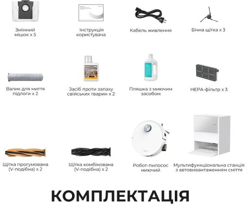 Робот-пилосос Dreame Aqua 10 Ultra Roller Complete White (RLH71DE-1-wh)