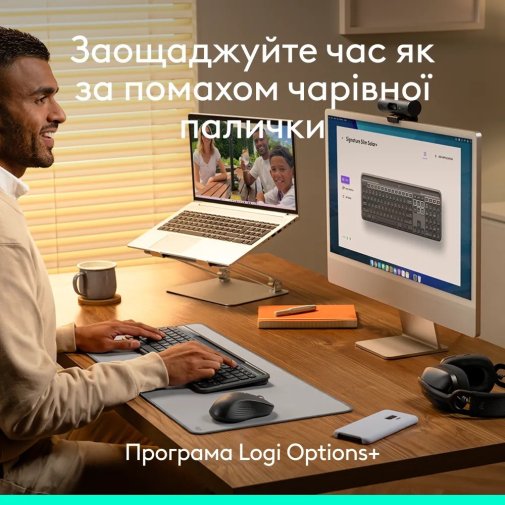 Клавіатура, Logitech Signature Slim Solar Plus K980 US International Wireless, Graphite