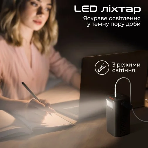 Фото: Батарея універсальна Techno PowerBank-80 80000 mAh 65W Black (6959144011783) № 20 | KTC