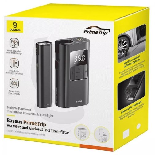 Портативний насос Baseus PrimeTrip VA1 2-in-1 black