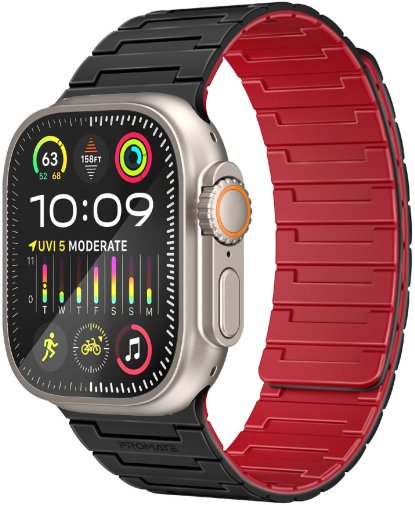 Ремінець Promate for Apple Watch 42/44/45/49mm - Magband-MS Black (6959144067339)