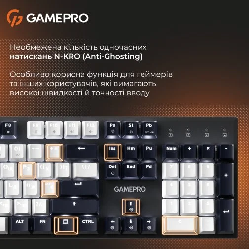 Фото: Клавіатура GamePro Genesis Joker MK144B Red Switches USB Black № 31 | KTC