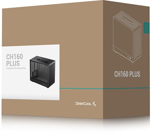 Корпус Deepcool CH160 Plus Black with window (R-CH160-BKNGM0-G)