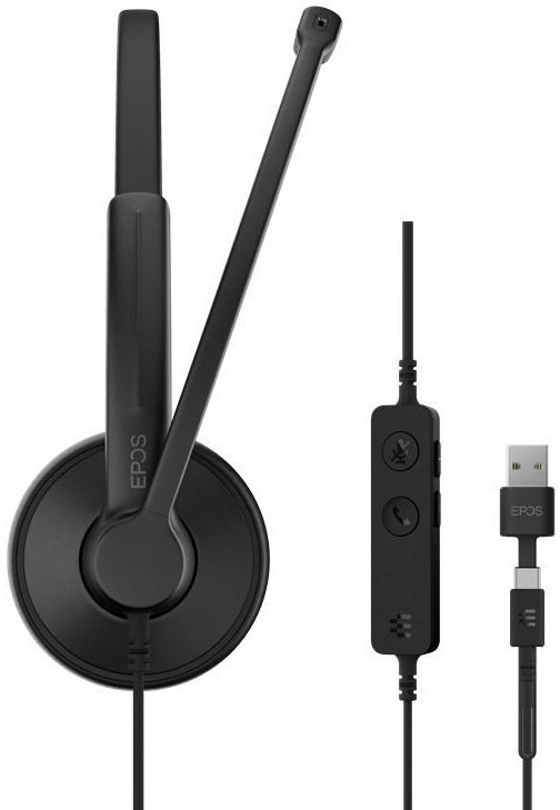 Гарнітура накладна Epos Impact 100 UC USB C + A, Black