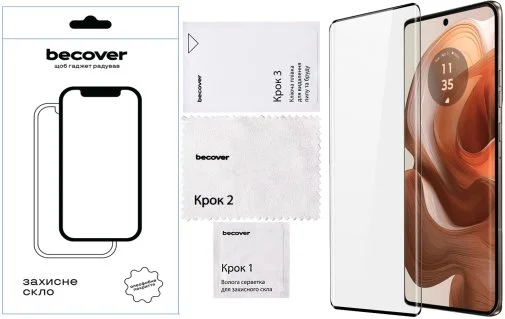 Фото: Захисне скло BeCover for Motorola Edge 50 Ultra - Black (712345) № 8 | KTC