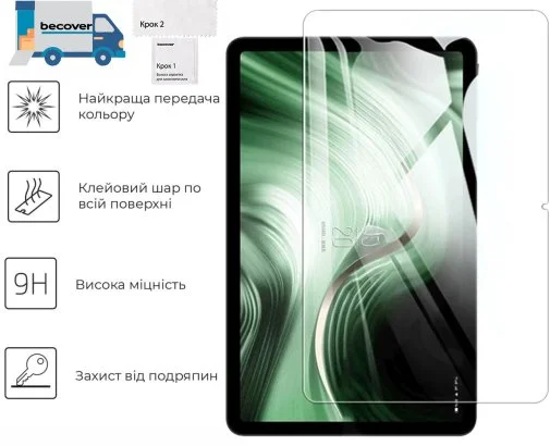Фото: Захисне скло BeCover for Oscal Pad 100 12.0 (713696) № 8 | KTC