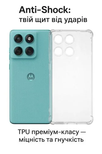 Фото: Чохол BeCover for Motorola Edge 60 Fusion - Anti-Shock Clear (713805) № 10 | KTC