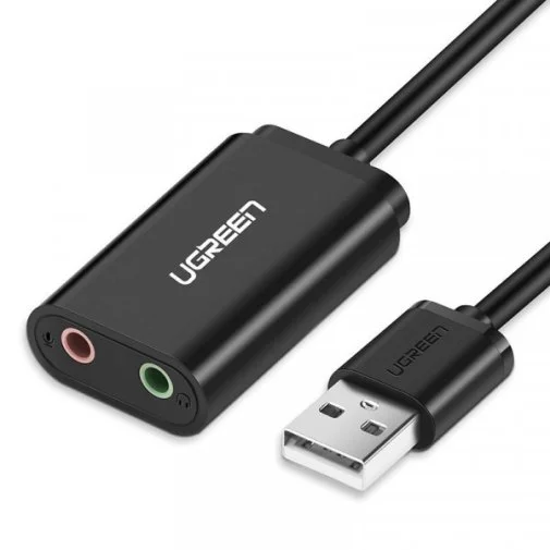 Фото: Зовнішня звукова карта UGREEN US205 Black (30724) № 6 | KTC