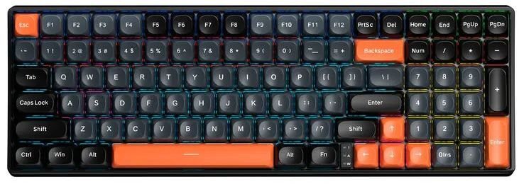 Клавіатура Aula S100 Brown Switch ENG/UKR Black/Yellow (6948391203157)