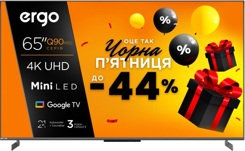 Телевізор MiniLED Ergo 65MQ90PRO (Smart TV, Wi-Fi, 3840x2160)