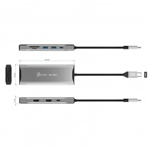 Фото: USB-хаб J5create 9in1 JCD397-N Grey № 10 | KTC