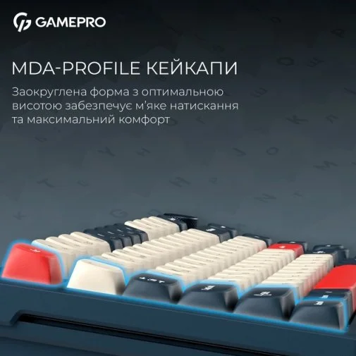 Фото: Клавіатура GamePro Asgard Yord MK266BL WL/BT/USB Blue № 38 | KTC